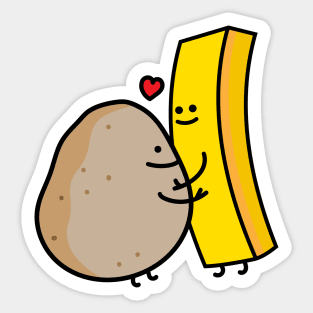 French fries and potato Sticker